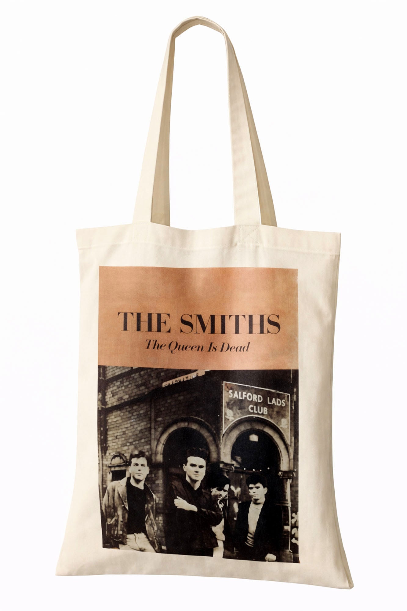 Tote bag with 'The Smiths' band design