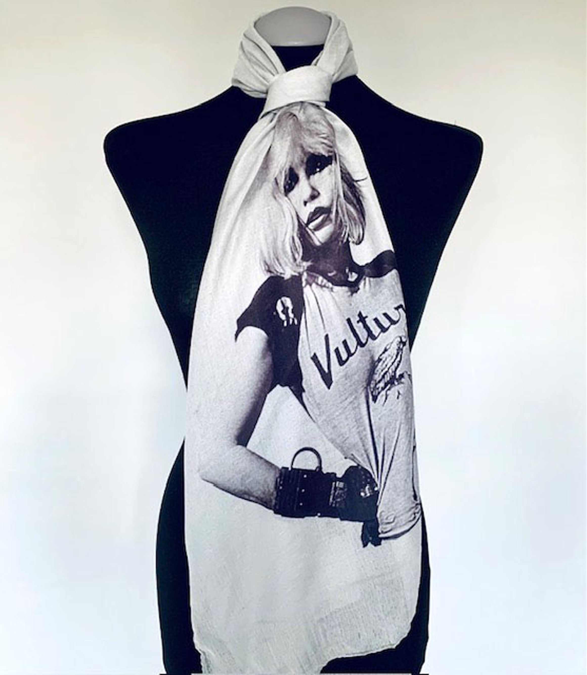 Debbie Harry, Blondie Inspired Punk Scarf – Long Grey Punk Scarf for Music Fans.