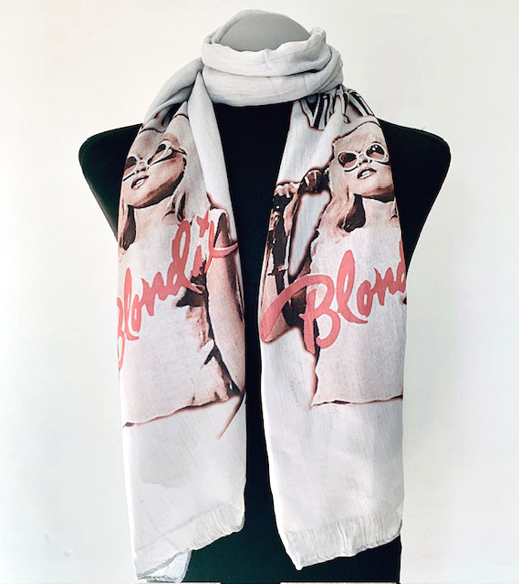 Blondie Inspired Scarf – Debbie Harry Punk Style Long Scarf.