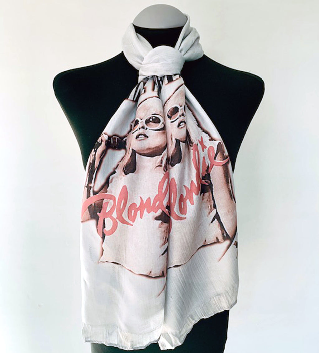 Blondie Inspired Scarf – Debbie Harry Punk Style Long Scarf.