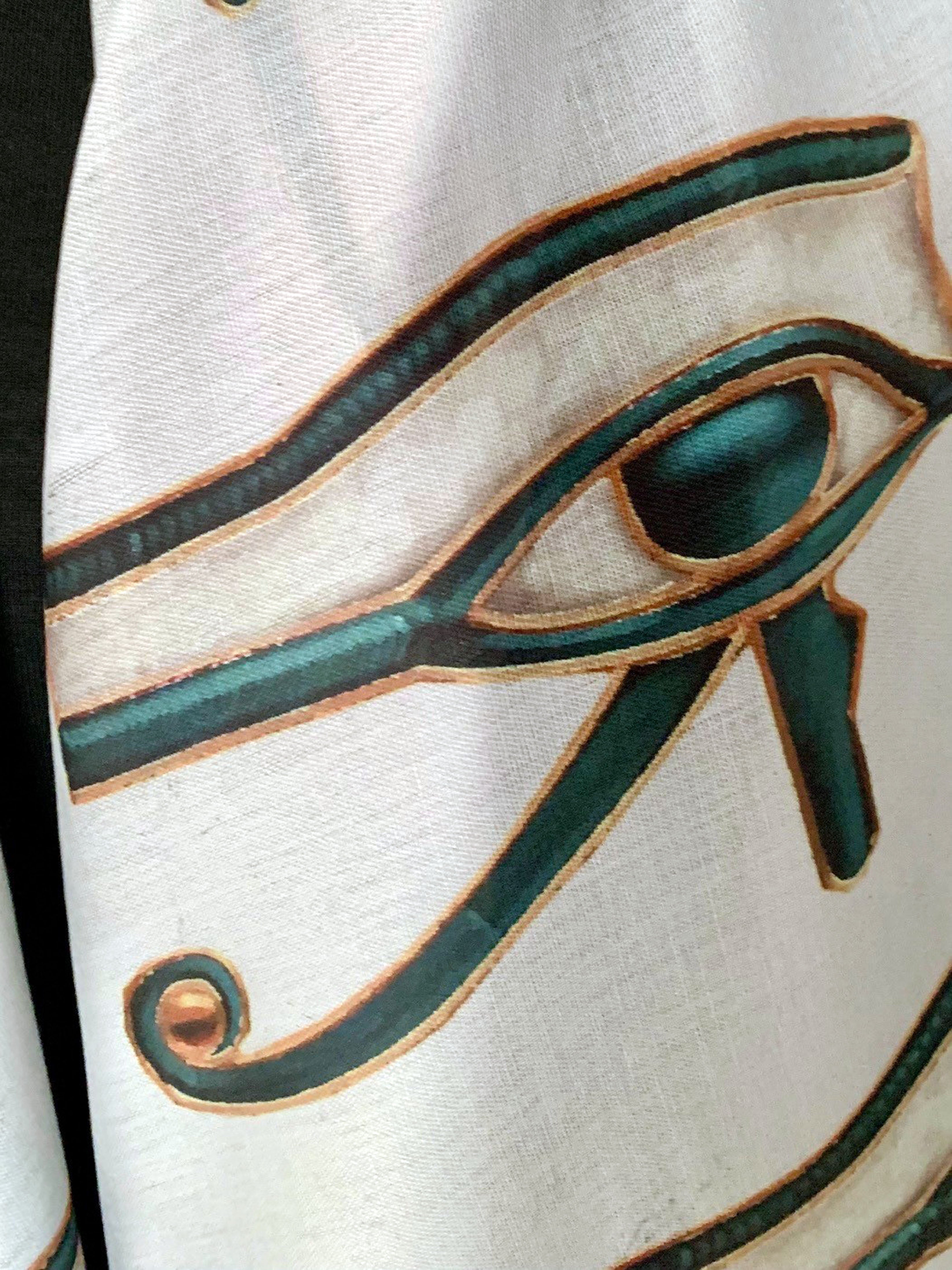 Egyptian Eye of Horus Scarf – Eye of Horus Print Long Scarf .
