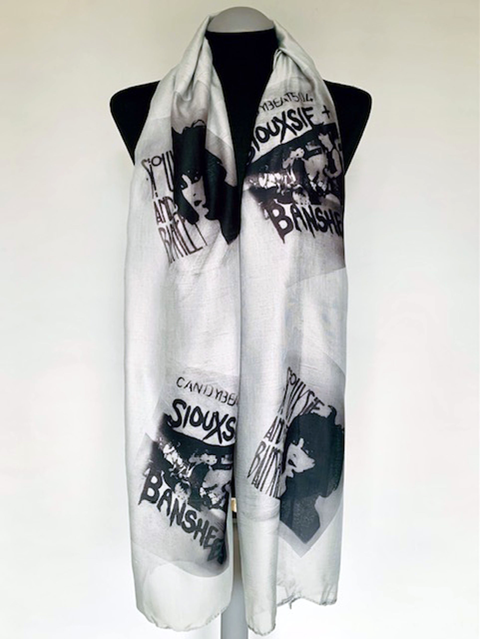 Siouxsie Sioux inspired Scarf – Vintage Punk Fashion Accessory - Lightweight Scarf.